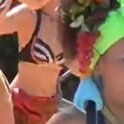 おっぱいを揺らしながらよさこいを踊る子の乳揺れ・おっぱいgif画像